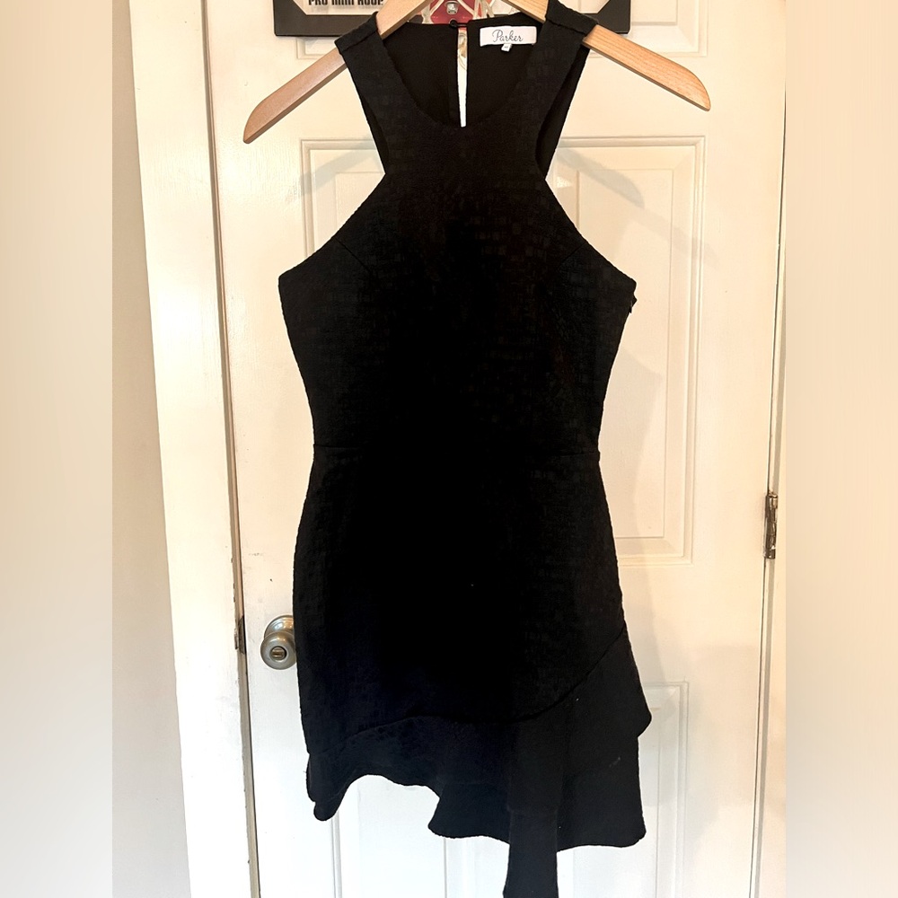 Parker Barcelona Halter Ruffle Mini Dress Sz XS